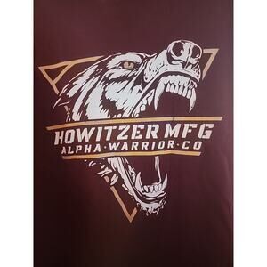 NWT Men's Howitzer Maroon American Patriot Alpha Warrior Y2K Tee Large A113 New